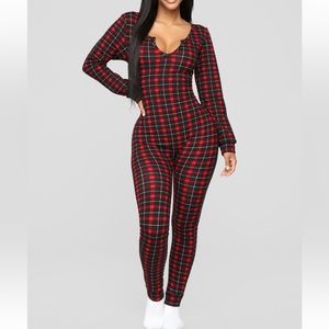 Fashion Nova Red/Black Pajamas